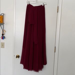 Maroon maxi skirt